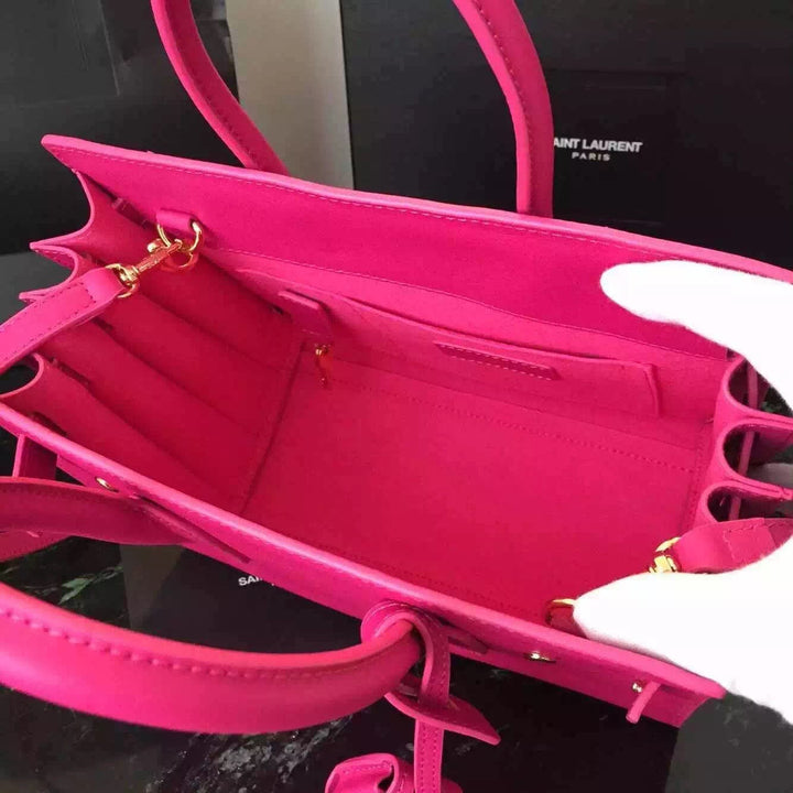 Yves Saint Laurent Baby Sac De Jour Bag In Rosy Leather