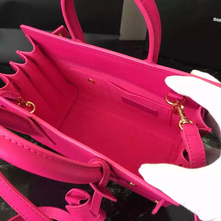 Yves Saint Laurent Nano Sac De Jour Bag In Rosy Leather