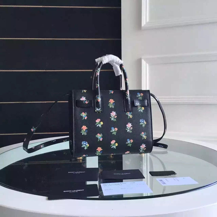 Yves Saint Laurent Nano Sac De Jour Bag In Prairie Flower Printed Leather
