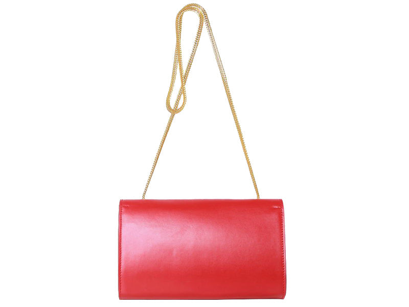 Yves Saint Laurent Small Monogramme Bag In Original Leather Red