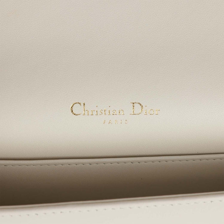 Christian Dior Lady Dior Pouch Latte Lambskin Gold Hardware