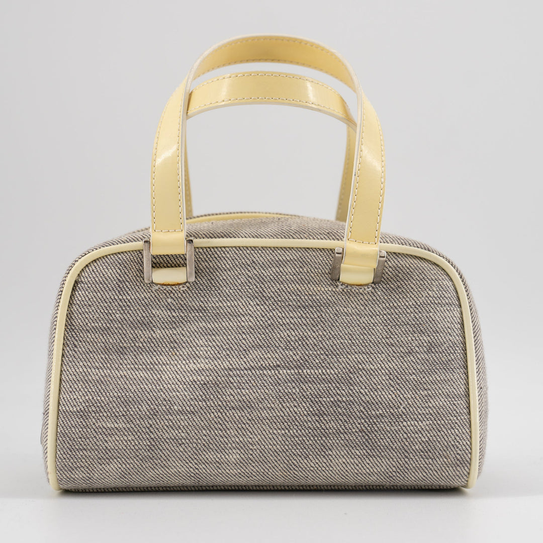Christian Dior mini grey canvas handbag TSW pop