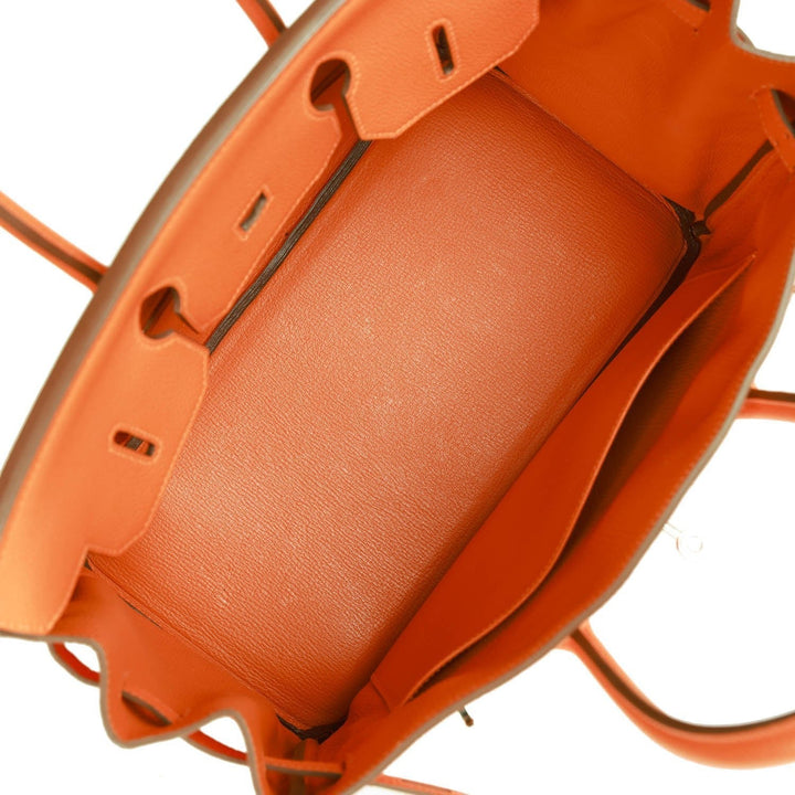 Hermes Birkin 35 Orange H Clemence Palladium Hardware - Remaining Payment for TJ