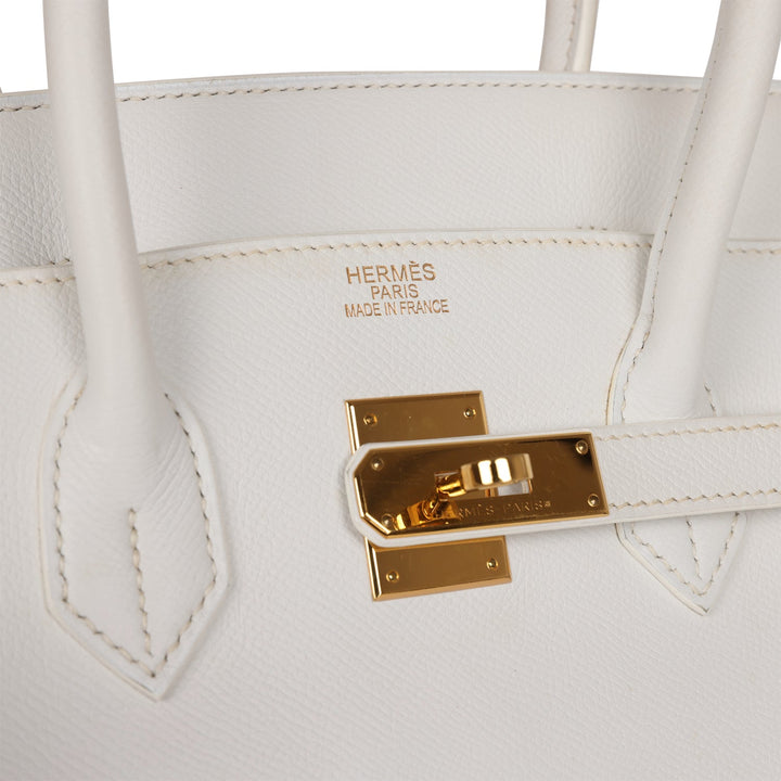 Hermes Birkin 35 White Epsom Gold Hardware
