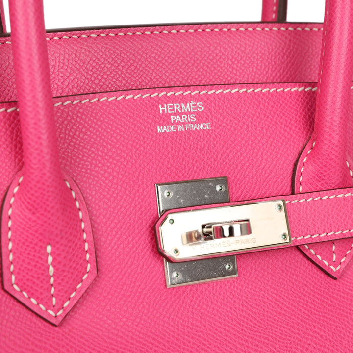 Hermes Birkin 35 Rose Tyrien Candy Epsom Palladium Hardware