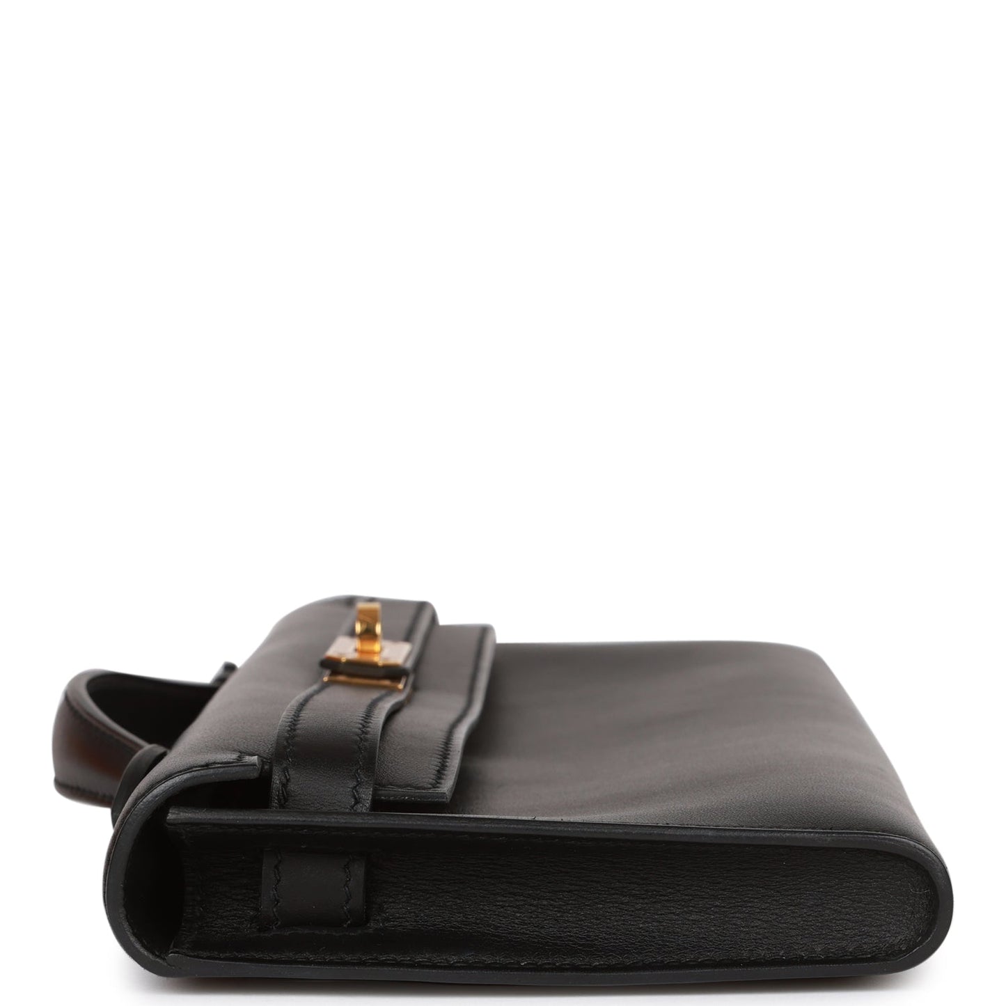 Hermes Kelly Cut Black Swift Gold Hardware