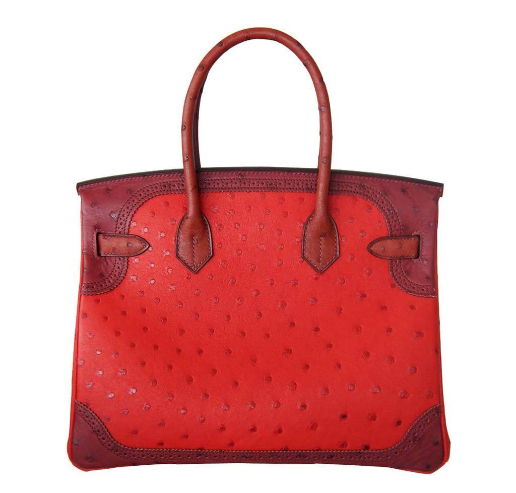 Hermes Birkin 30 Ghillies Bag Tri-Color Red - Limited Edition