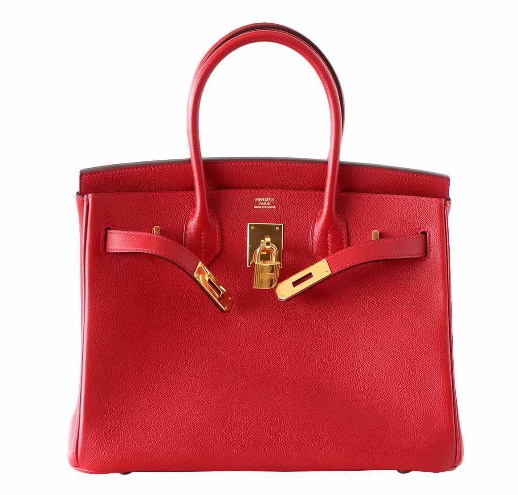 Hermes Birkin 30 Rouge Casaque Bag