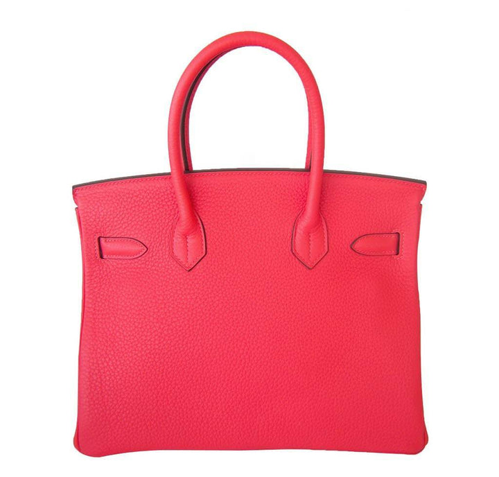 Hermes Birkin 30 Rouge Pivoine Clemence Bag