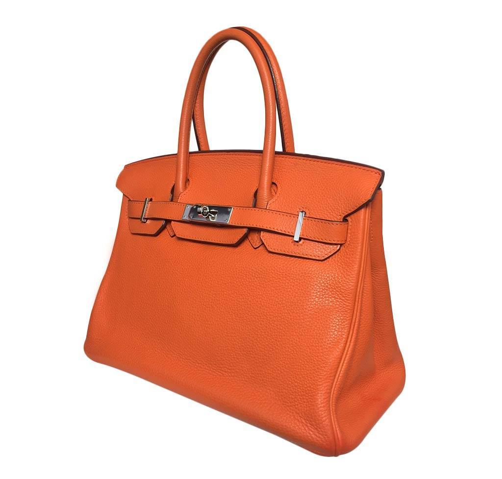 Hermes Birkin 30 Feu Orange Bag