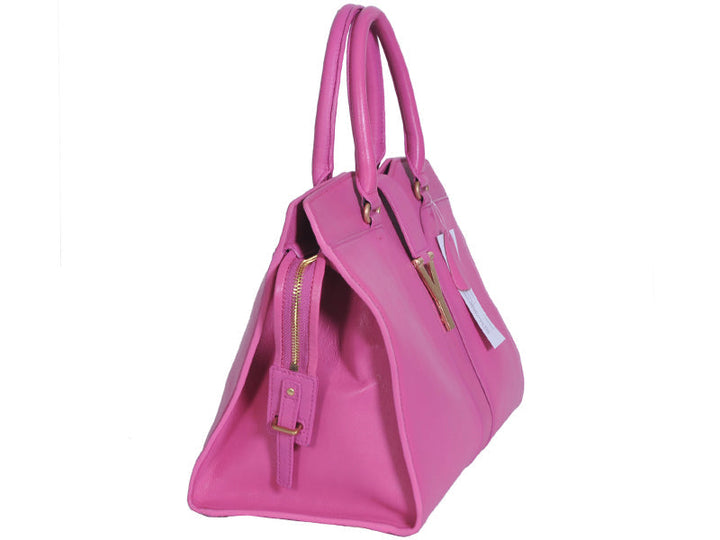 Yves Saint Laurent Cabas Chyc Large Leather Tote Pink