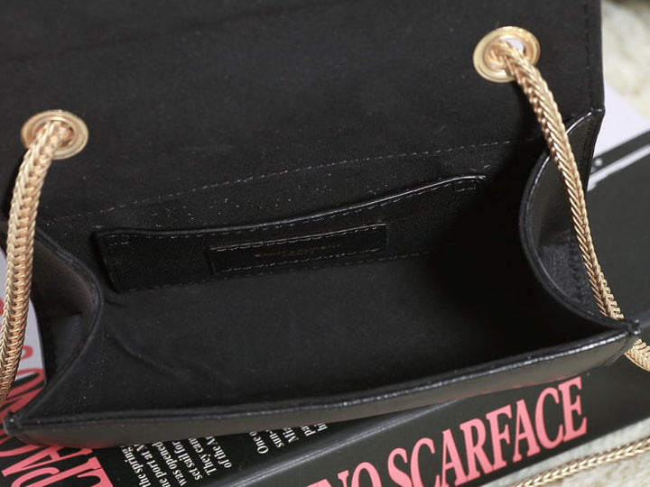 Yves Saint Laurent Mini Monogramme Bag In Original Leather Black