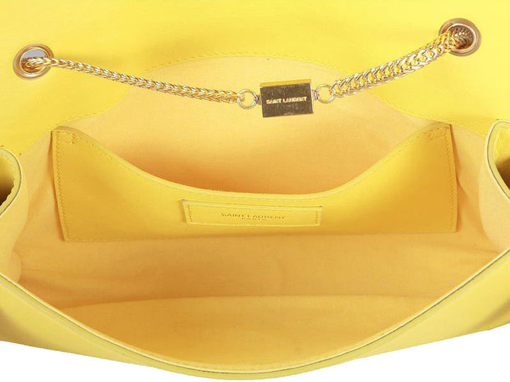 Yves Saint Laurent Small Monogramme Bag In Original Leather Yellow
