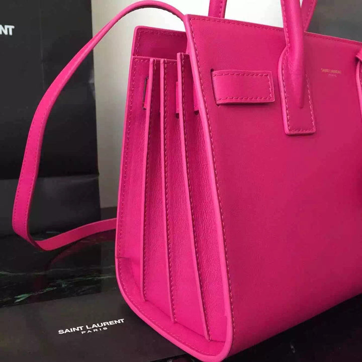 Yves Saint Laurent Baby Sac De Jour Bag In Rosy Leather
