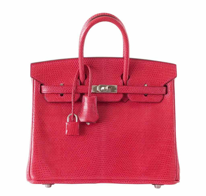 Hermes Birkin 25 Rouge Exotic Lizard Bag