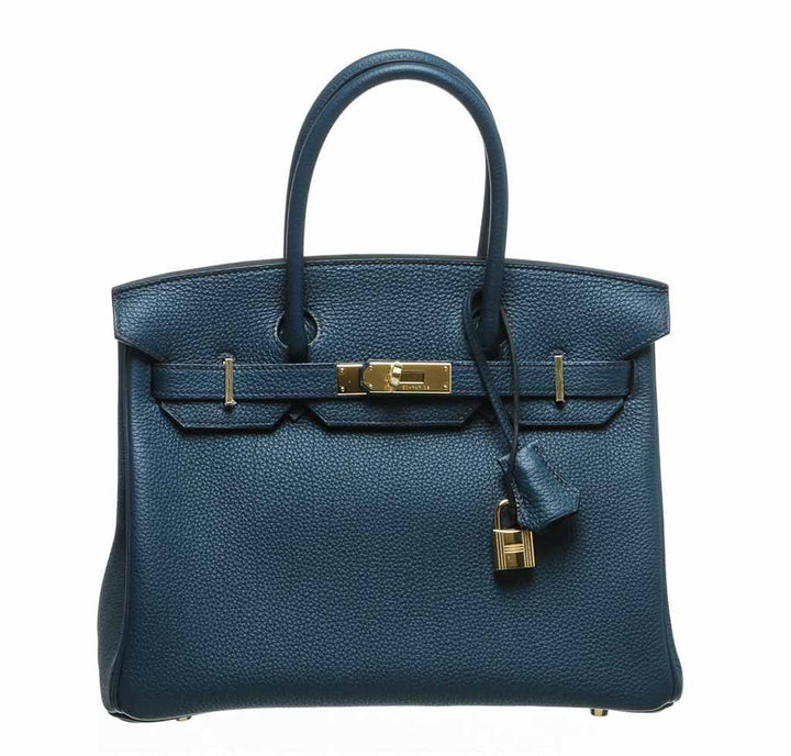 Hermes Birkin 30 Bleu Prusse Togo Bag
