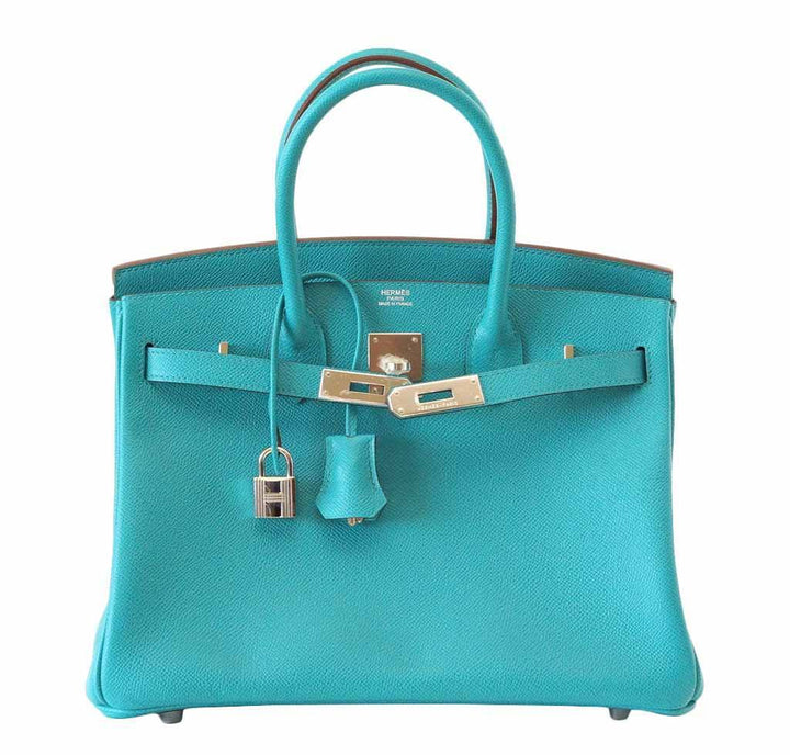 Hermes Birkin 30 Blue Paon Bag